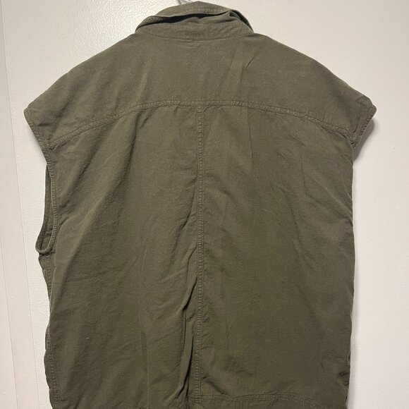 Free People Women's Utility Vest Size Large Green Sleeveless Military Style - Picture 2 of 4